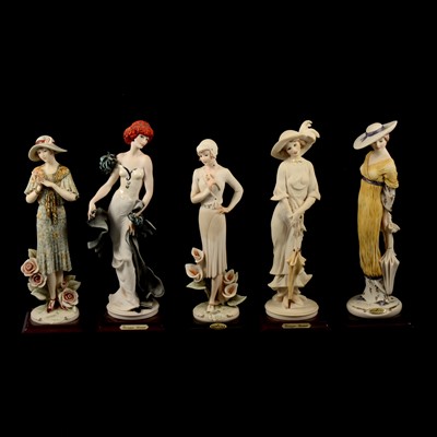 Lot 38 - Ten Giuseppe Armani Florence Art Deco style figurines.