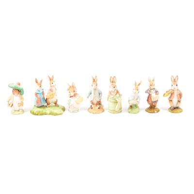 Lot 44 - Eight Royal Doulton Beatrix Potter rabbit figures