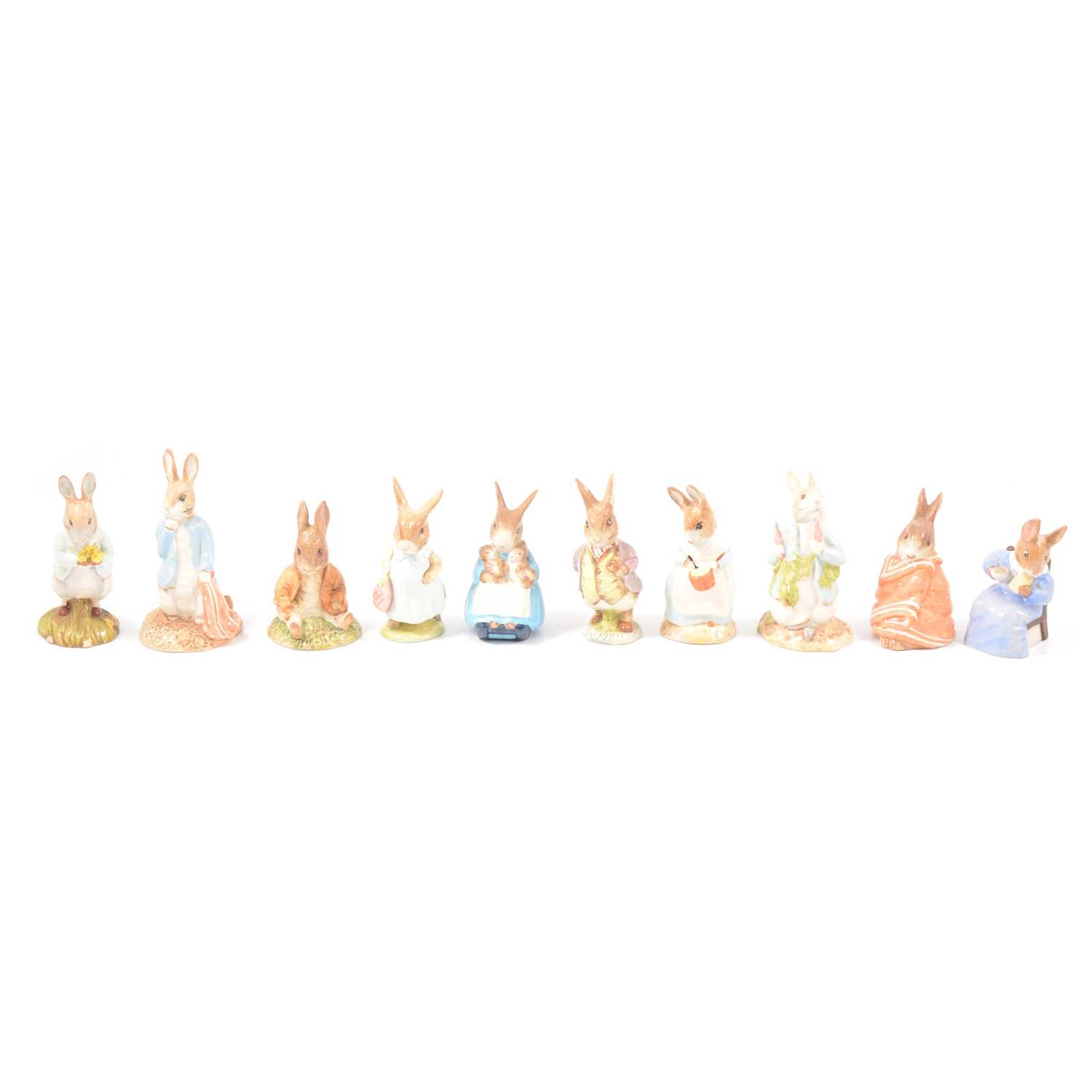 Lot 41 - Ten Royal Albert Beatrix Potter rabbit figures