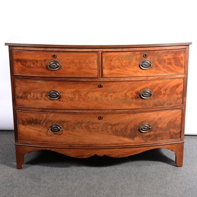 Lot 541 - Victorian mahogany bowfront chest of drawers