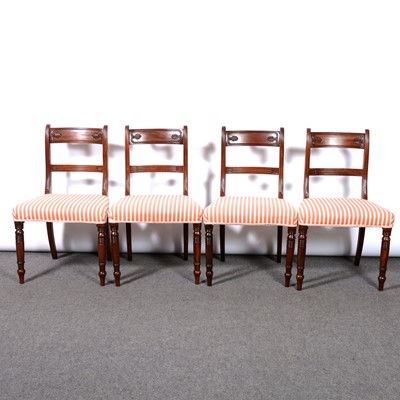 Lot 140 - Six Regency mahogany dining chairs