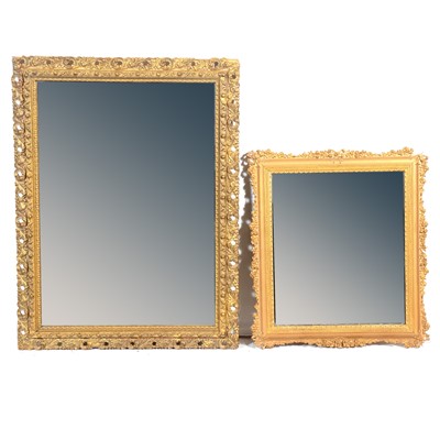 Lot 473 - Two gilt-framed mirrors and a mahagony mirror