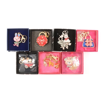 Lot 343 - Butler & Wilson - seven large novelty handbag charms/keyrings, various boxes 2019-2015