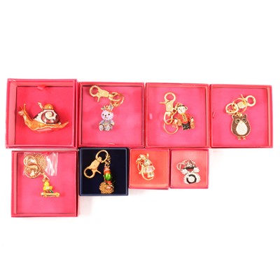 Lot 344 - Butler & Wilson - seven novelty handbag charms/keyrings, various boxes  Circa 2010.