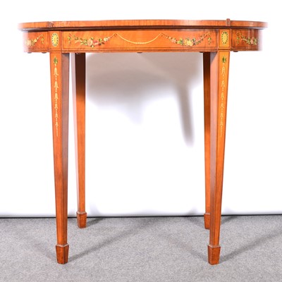 Lot 378 - Edwardian painted satinwood centre table, in the manner of Edwards & Roberts