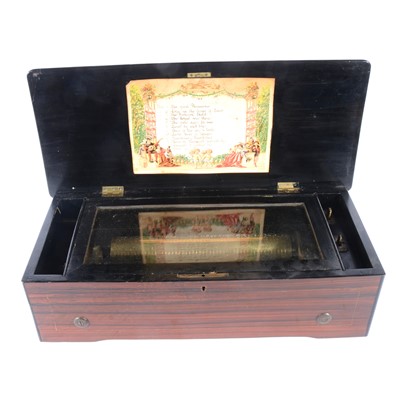 Lot 149 - 19th Century Swiss musical box, playing twelve airs