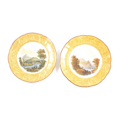 Lot 39 - Sevres style plate, Rose Pompadour ground, and others.