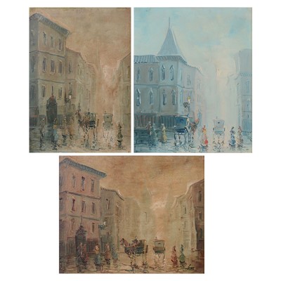 Lot 463 - Lucas, three Parisian boulevard scenes.