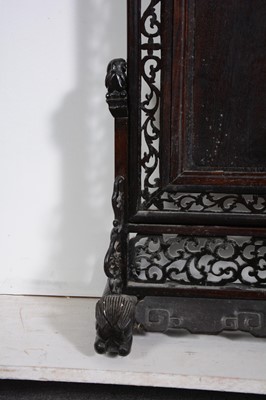 Lot 161 - Chinese carved hardwood table screen