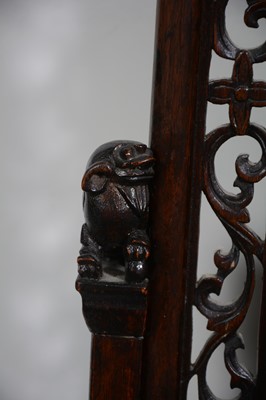 Lot 161 - Chinese carved hardwood table screen