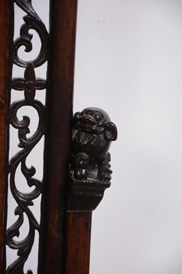 Lot 161 - Chinese carved hardwood table screen