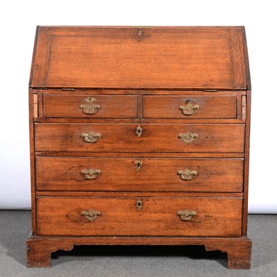 Lot 474 - Late Georgian oak bureau