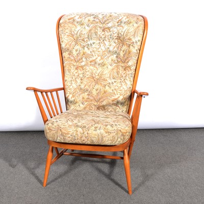 Lot 515 - Ercol type beechwood easy chair