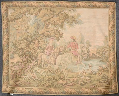 Lot 155 - Machine made verdure tapestry and two bell pulls