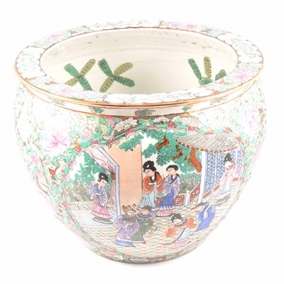 Lot 72A - Cantonese polychrome jardiniere/ fish bowl