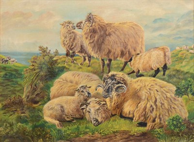 Lot 263 - G R Walker, after T S Cooper - Sheep near a coast