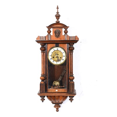 Lot 509 - Vienna style walnut cased wall clock