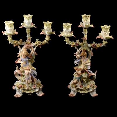 Lot 110 - Collection of Continental porcelain figures