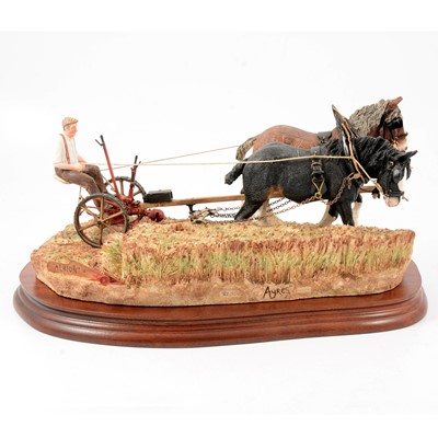 Lot 98 - Border Fine Arts sculpture, 'Hay Cutting Starts Today', by R.J.Ayres, limited edition 721/950