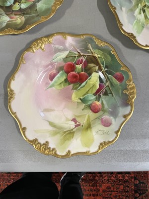 Lot 27 - Set of five Royal Doulton cabinet plates, fruit painted