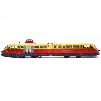 Lot 117 - French Hornby O gauge model railway electric railcar locomotive, SNCF, 2-car, II ZZK-3