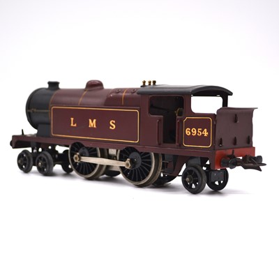 Lot 108 - Hornby O gauge model railway electric tank locomotive, E220 LMS 4-4-2T, no.6954, maroon body