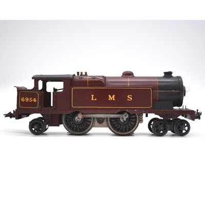 Lot 108 - Hornby O gauge model railway electric tank locomotive, E220 LMS 4-4-2T, no.6954, maroon body