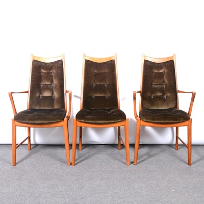 Lot 70 - Set of six teak high-backed dining chairs, by G-Plan, mid 1970s
