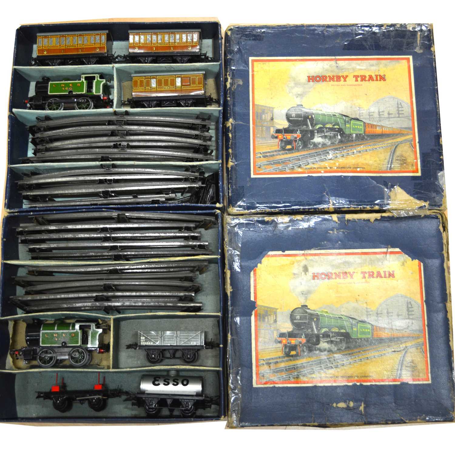 Lot 102 - Two Hornby O gauge model railway train sets, including no.101 and no.202