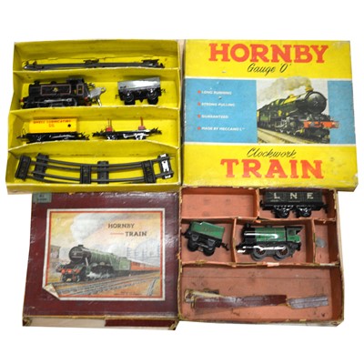 Lot 113 - Two Hornby O gauge model railway part sets, including M1 Goods set and no.45 Tank Goods set