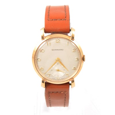 Lot 309 - Garrard - a gentleman 9 carat gold presentation wristwatch.