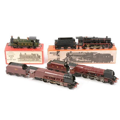 Lot 187 - Four Hornby Dublo and kit-built OO gauge model railway locomotives.