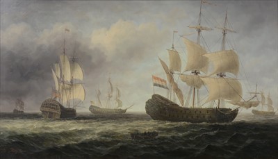 Lot 319 - James Hardy, Men O'War at Sea