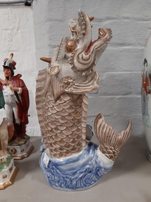 Lot 31 - Japanese porcelain serpent vase