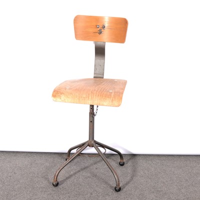 Lot 440 - Bent plywood machinist chair, by Bellow