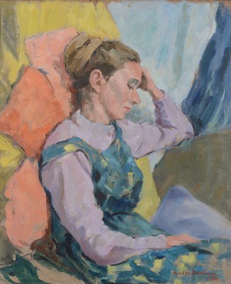 Lot 276 - Madge Denham, Portrait of a woman