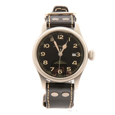 Lot 297 - Hamilton - a gentlemans Khaki Team Earth signed Harrison Ford automatic wristwatch.