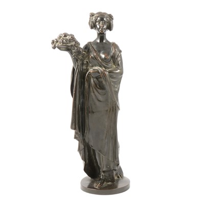 Lot 135 - Theodor Stundl, lady with flowers, bronze