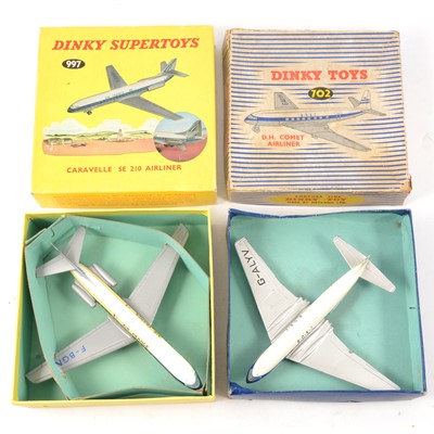 Lot 204 - Two Dinky Toys die-cast model aircraft, both boxed