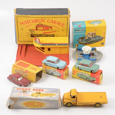 Lot 234 - Six Die-cast models and vehicles including Matchbox Toys garage