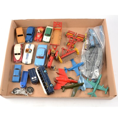 Lot 208 - One tray of loose die-cast models, including Tri-ang Spot-on Ford Zodiac