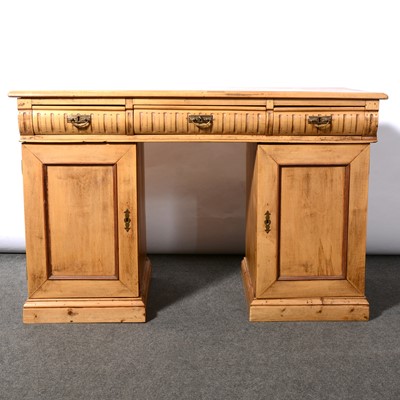 Lot 433 - Stripped pine desk