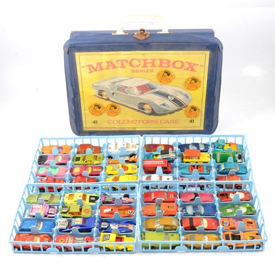 Lot 272 - Matchbox Toys die-cast models, a carry case with four trays of mostly Superfast models.