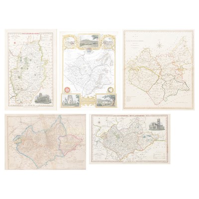 Lot 324A - Cary map of Leicestershire and other maps of Leicestershire and Nottinghamshire.