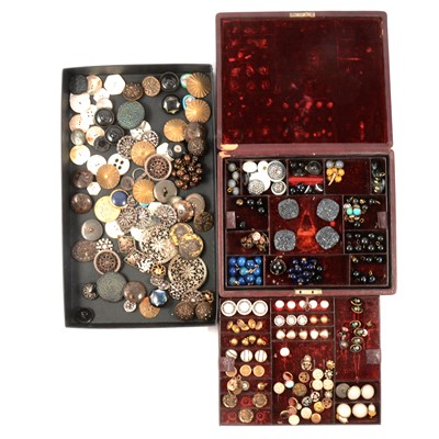 Lot 428 - A collection of Victorian and later buttons.