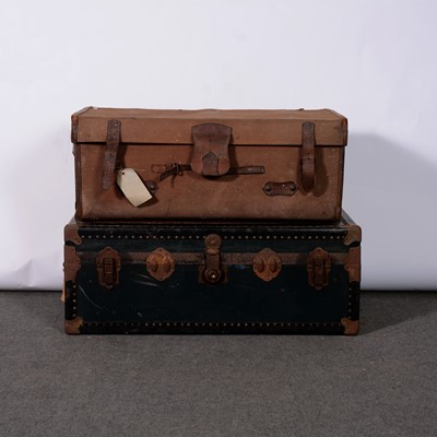 Lot 383 - Two vintage shipping trunks