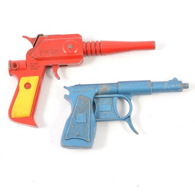Lot 52 - Two toys guns, including Captain Scarlet, red body; Lone Star, blue body.