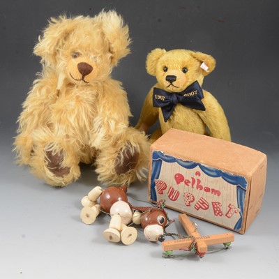 Lot 8 - Steiff Centenary bear 1907-2007; Pelham Puppet Wuff etc