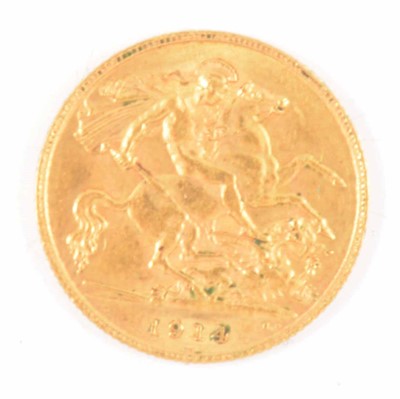 Lot 225 - A Gold Half Sovereign George V 1914.