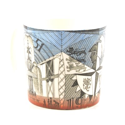 Lot 41 - Norman Makinson for Wedgwood, a 'Festival of Britain mug, 1951